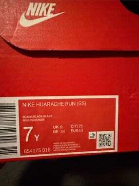 Nike Kids Huarache Run Sneakers - Black